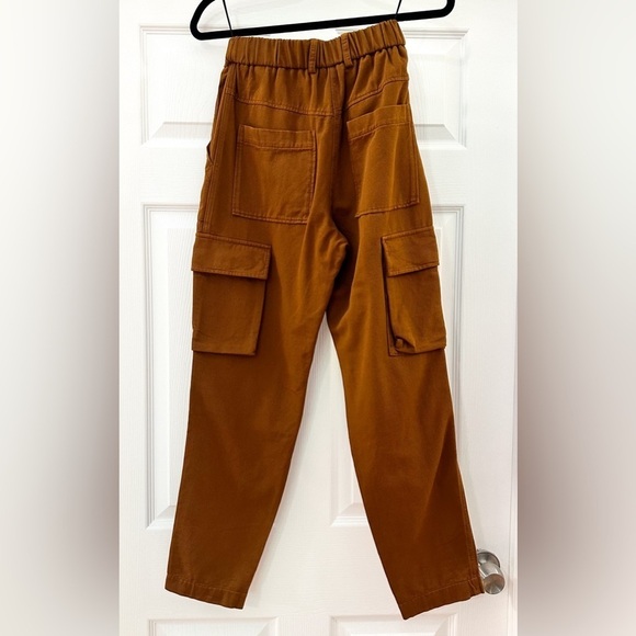 NEW Forté Forté Tapered Cotton Cargo Trousers Camel Brown sz 0 - Picture 8 of 11